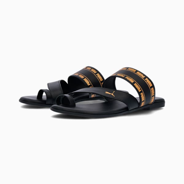 Stylecat Bolero IV Women's Sandals, PUMA Black-PUMA Gold, large-ZAF