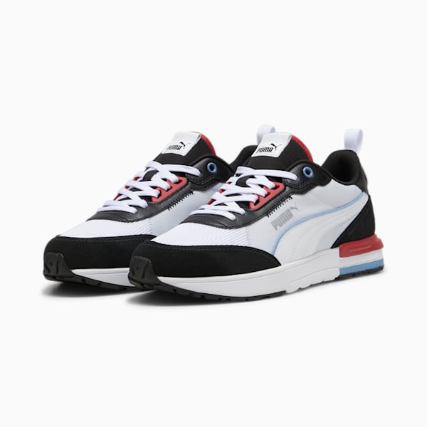R22 Trainers, PUMA White-Zen Blue-Silver Mist-PUMA Black-Club Red, large-ZAF