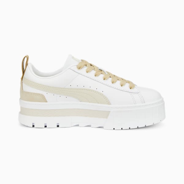 Mayze Luxe Trainers Women, Puma White-Pale Khaki, large-ZAF