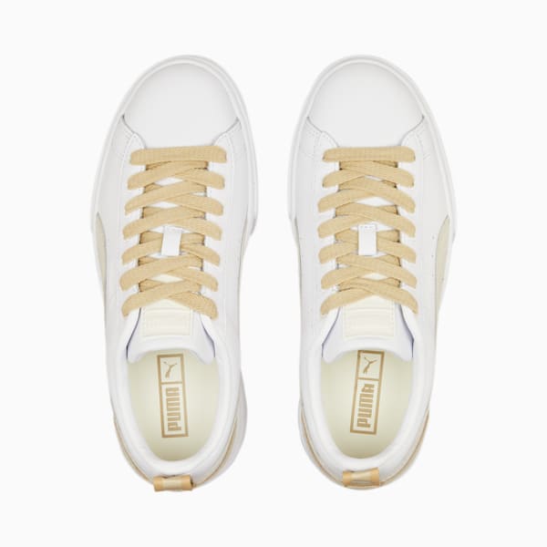 Mayze Luxe Trainers Women, Puma White-Pale Khaki, large-ZAF