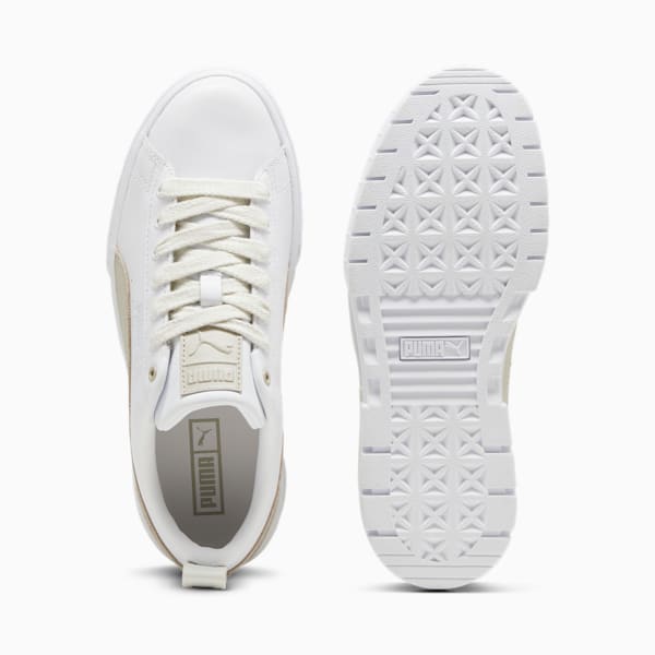 Tenis para mujer Mayze Luxe, PUMA White-Desert Dust, large-MEX