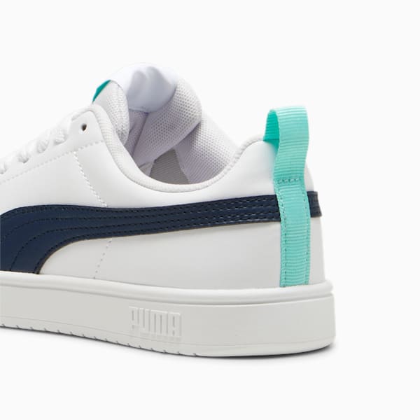 Tenis juveniles Rickie, PUMA White-Mint-Club Navy, large-MEX
