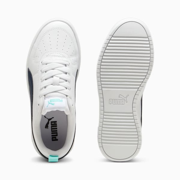 Tenis juveniles Rickie, PUMA White-Mint-Club Navy, large-MEX