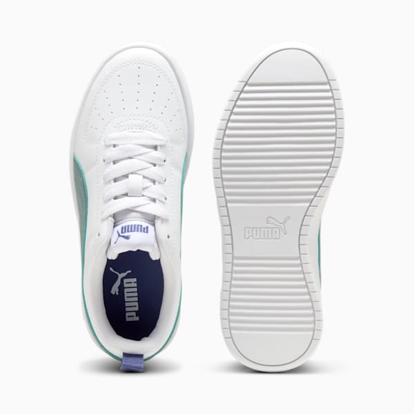 Rickie Youth Trainers, PUMA White-Green Moon-Blue Crystal, large-ZAF
