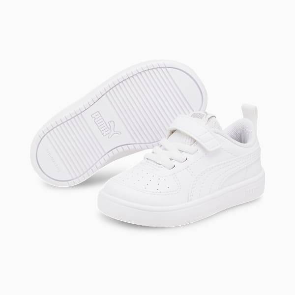 Tenis con cierre alternativo para bebés Rickie, Puma White-Puma White-Glacier Gray, large-MEX