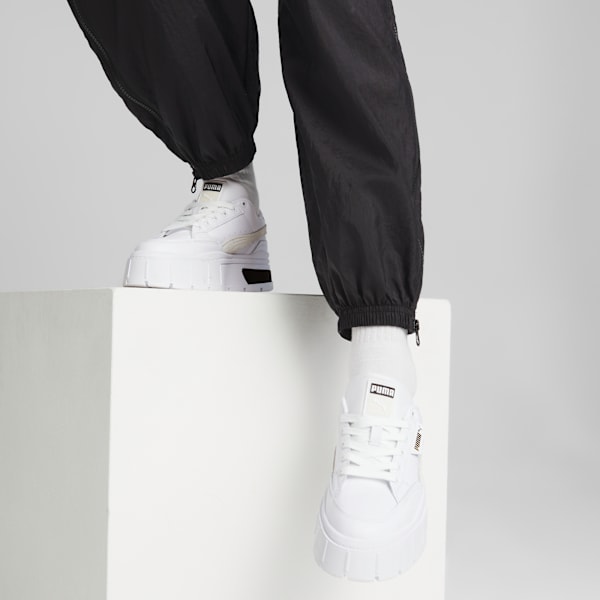 Tenis Mayze Stack para mujer, Puma White-Vaporous Gray, large-MEX