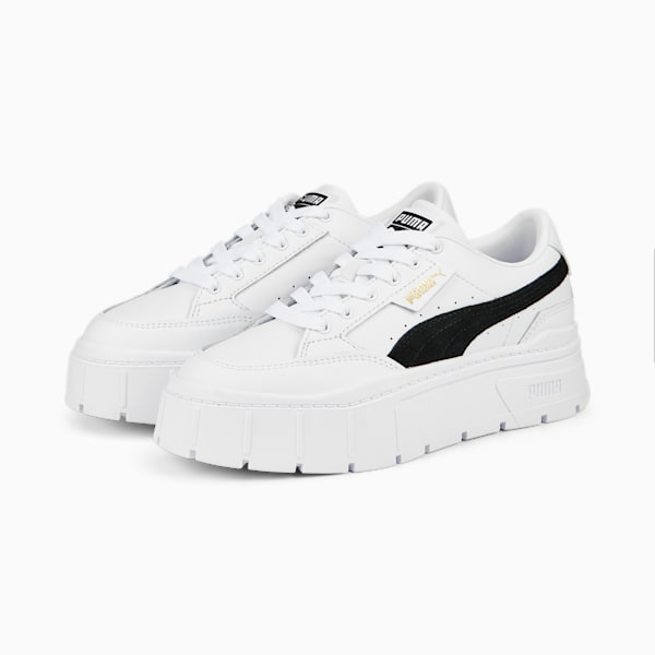 Mayze Stack Sneakers Women, Puma White-Puma Black, large-ZAF