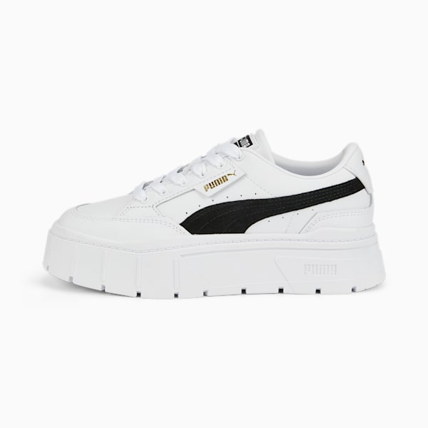Mayze Stack Sneakers Women, Puma White-Puma Black, large-ZAF