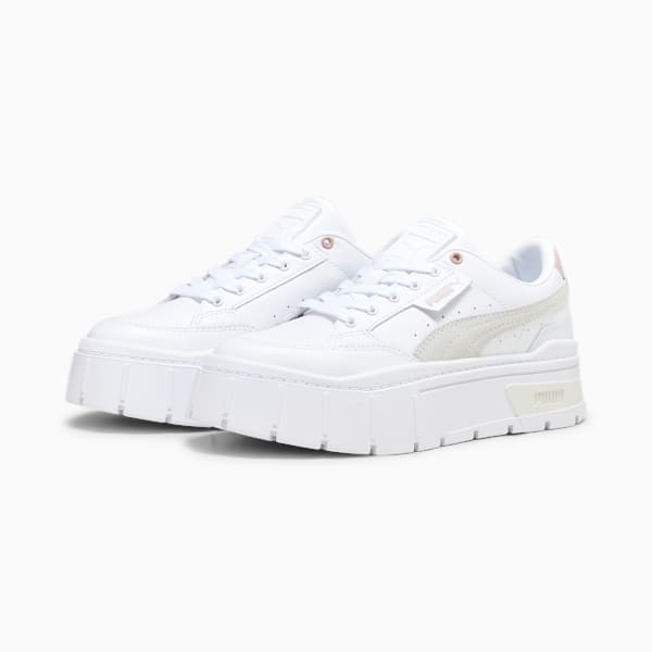 Mayze Stack Sneakers Women, PUMA White-Future Pink, large-ZAF