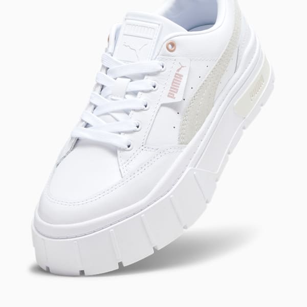 Mayze Stack Sneakers Women, PUMA White-Future Pink, large-ZAF