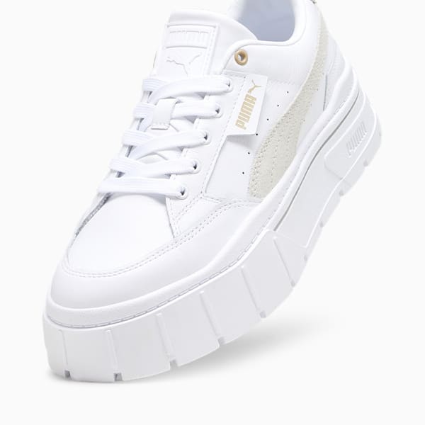 Mayze Stack Sneakers Women, PUMA White-Sedate Gray, large-ZAF