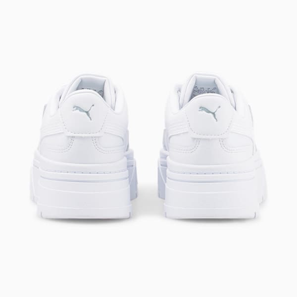 Mayze Stack Leather Sneakers Women, Puma White, large-ZAF