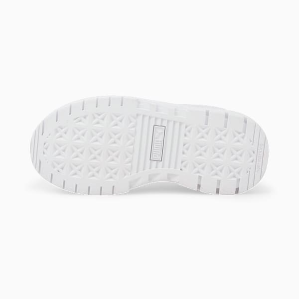 Tenis de cuero infantiles Mayze, Puma White-Puma Team Gold, large-MEX