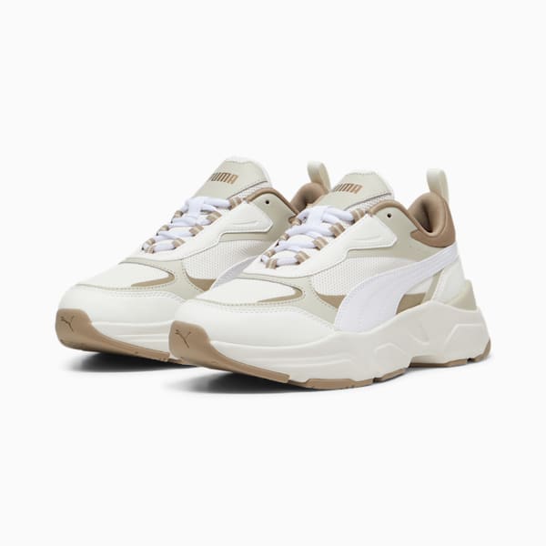 Zapatillas Cassia para mujer, Warm White-PUMA White-Desert Dust-Oak Branch-PUMA Gold, large-ARG
