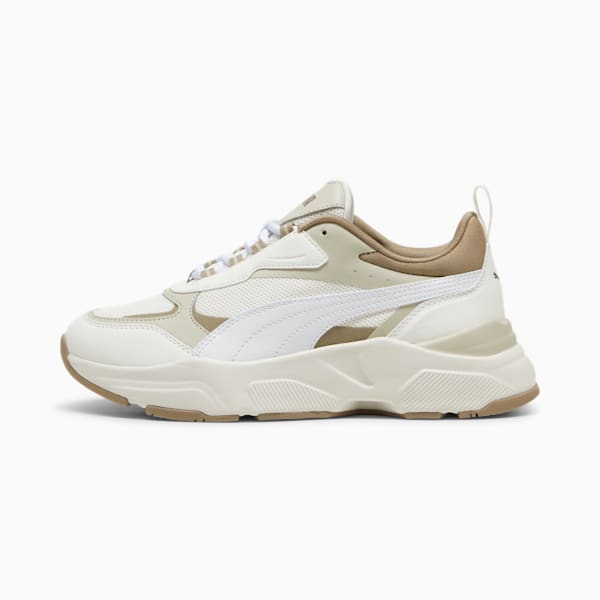 Zapatillas Cassia para mujer, Warm White-PUMA White-Desert Dust-Oak Branch-PUMA Gold, large-ARG