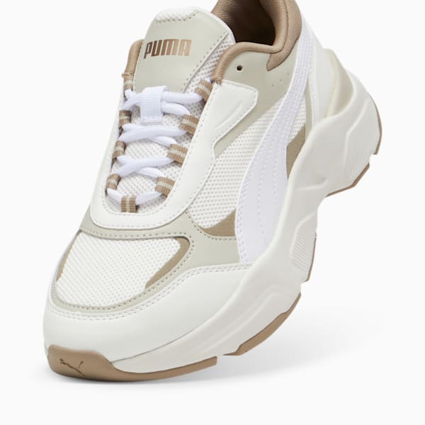 Zapatillas Cassia para mujer, Warm White-PUMA White-Desert Dust-Oak Branch-PUMA Gold, large-ARG