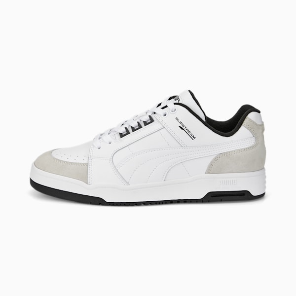 Slipstream Lo Retro Trainers, Puma White-Vaporous Gray, large-ZAF