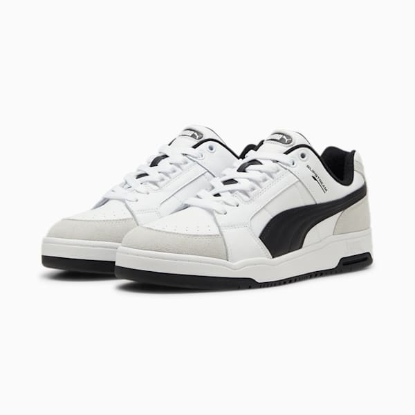 Slipstream Lo Retro Trainers, PUMA White-PUMA Black, large-ZAF