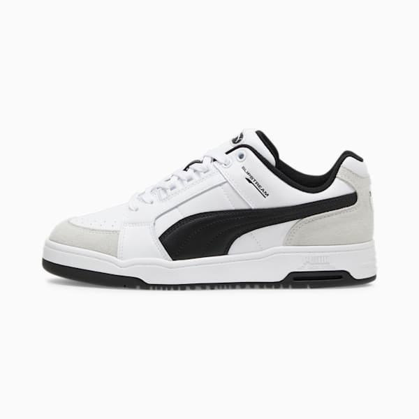Slipstream Lo Retro Trainers, PUMA White-PUMA Black, large-ZAF