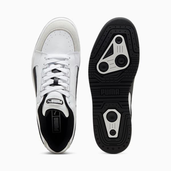 Slipstream Lo Retro Trainers, PUMA White-PUMA Black, large-ZAF