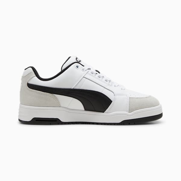 Slipstream Lo Retro Trainers, PUMA White-PUMA Black, large-ZAF