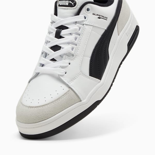 Slipstream Lo Retro Trainers, PUMA White-PUMA Black, large-ZAF