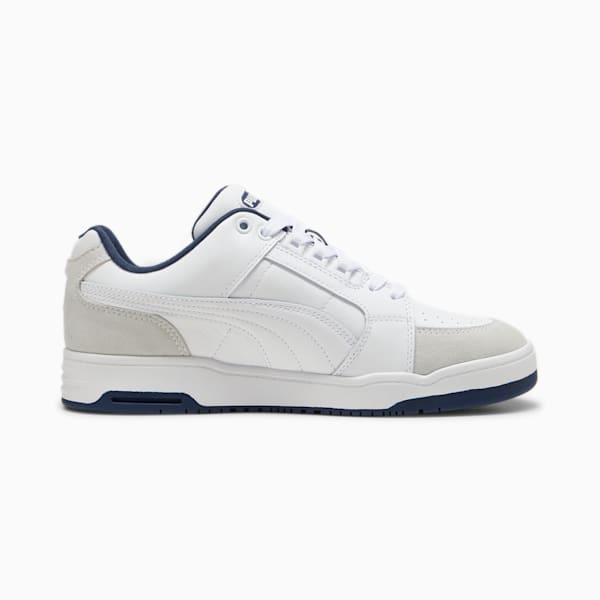 Slipstream Lo Retro Trainers, PUMA White-PUMA White-Club Navy, large-ZAF