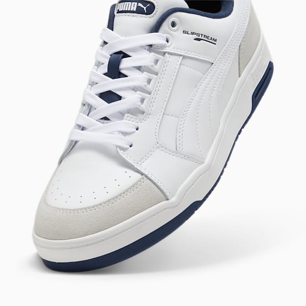 Slipstream Lo Retro Trainers, PUMA White-PUMA White-Club Navy, large-ZAF