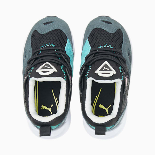 TRC Blaze Alternative Closure Babies' Trainers, Puma Black-Dark Slate, large-ZAF