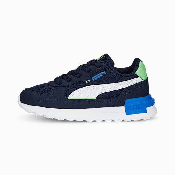 Zapatillas Graviton AC para niños, PUMA Navy-PUMA White-Summer Green-Victoria Blue, large-ARG