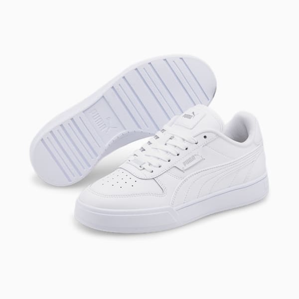 Caven Dime Youth Trainers, Puma White-Puma White-Puma Silver, large-MEX