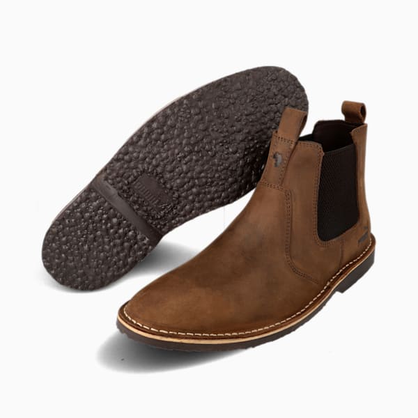 Terrae Chelsea ZADP Boots, Pecan Brown-Posy Green, large-ZAF