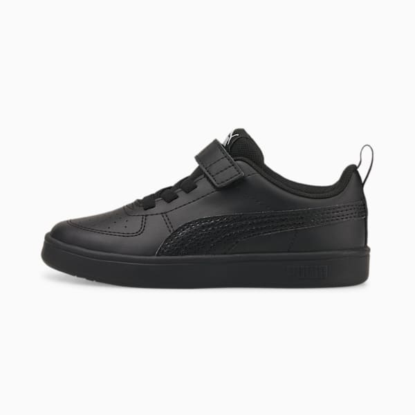 Rickie Alternative Closure Kids' Trainers, Puma Black-Puma Black-Glacier Gray, large-ZAF