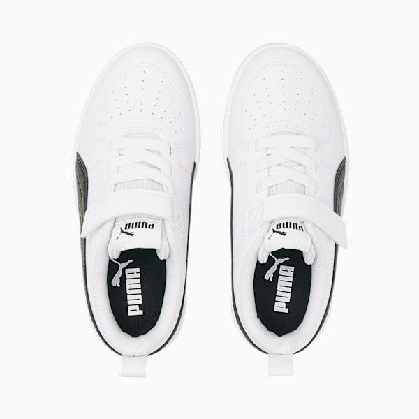 Rickie Alternative Closure Kids' Trainers, Puma White-Puma Black, large-MEX