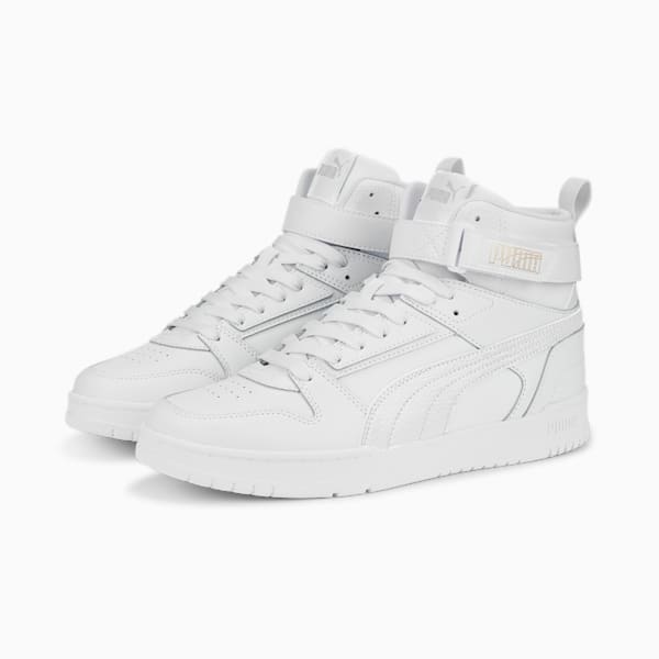 RBD Game Sneakers, Puma White-Puma White-Puma Team Gold, large-MEX