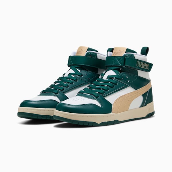 RBD Game Sneakers, Dark Myrtle-Light Sand-PUMA White, large-MEX