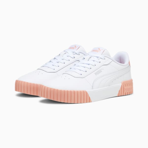 Carina 2.0 Sneakers Women, PUMA White-Poppy Pink-PUMA Silver, large-ZAF