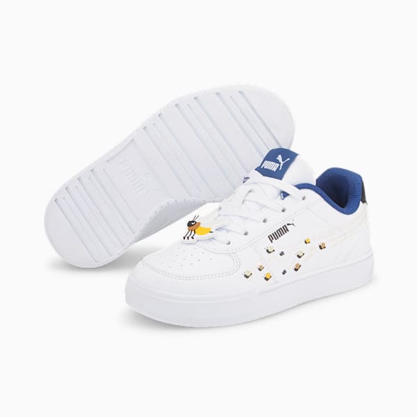 Caven Small World Sneakers Kids, Puma White-Pristine-Blazing Blue-Puma Black, large-MEX