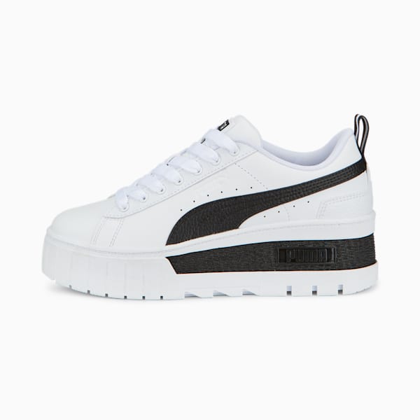 Mayze Wedge Sneakers Women, Puma White-Puma Black, large-ZAF