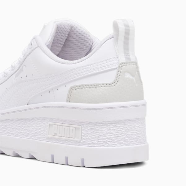 Mayze Wedge Sneakers Women, PUMA White-Ash Gray, large-ZAF