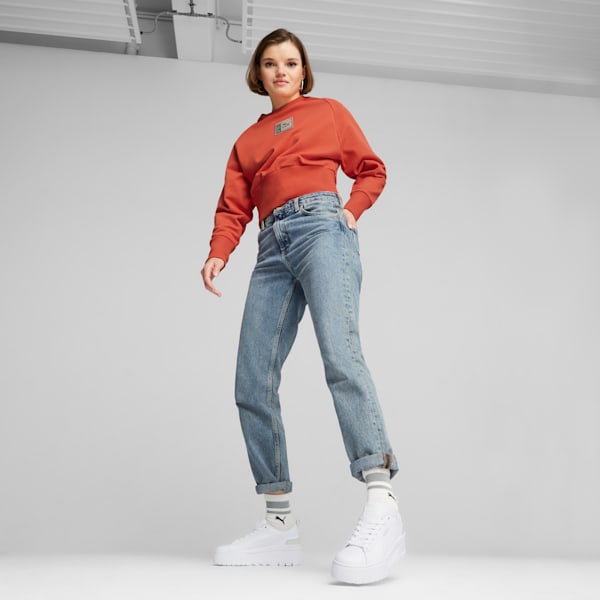 Mayze Wedge Sneakers Women, PUMA White-Ash Gray, large-ZAF