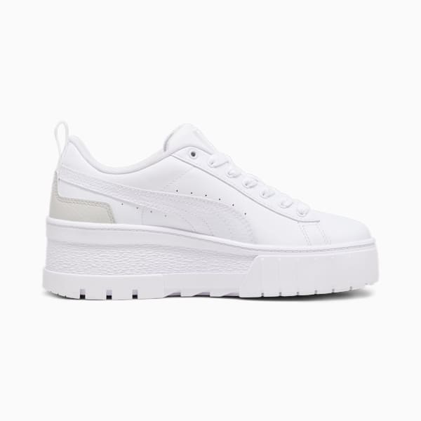 Mayze Wedge Sneakers Women, PUMA White-Ash Gray, large-ZAF