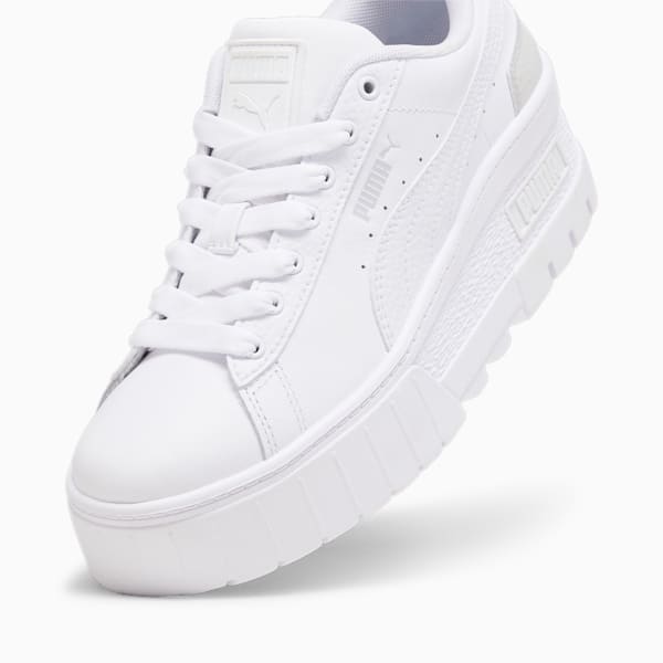 Mayze Wedge Sneakers Women, PUMA White-Ash Gray, large-ZAF