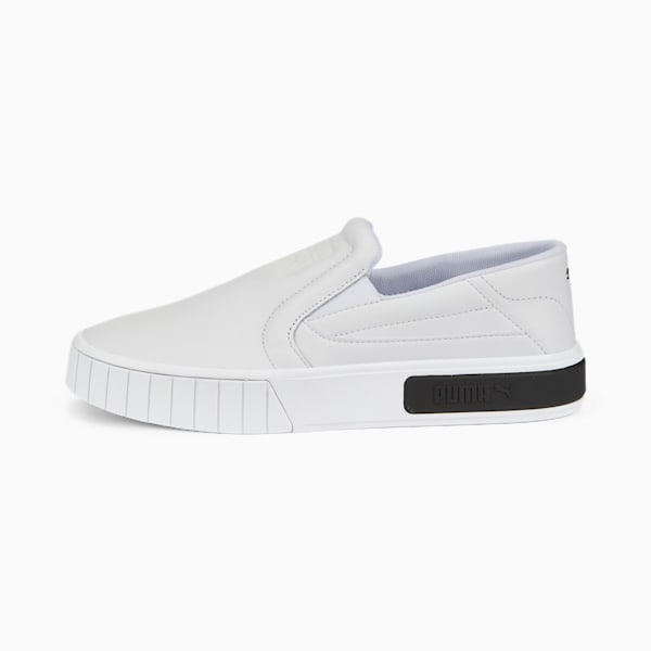 Cali Star Slip-On Leather Sneakers Women, Puma White-Puma Black, large-ZAF