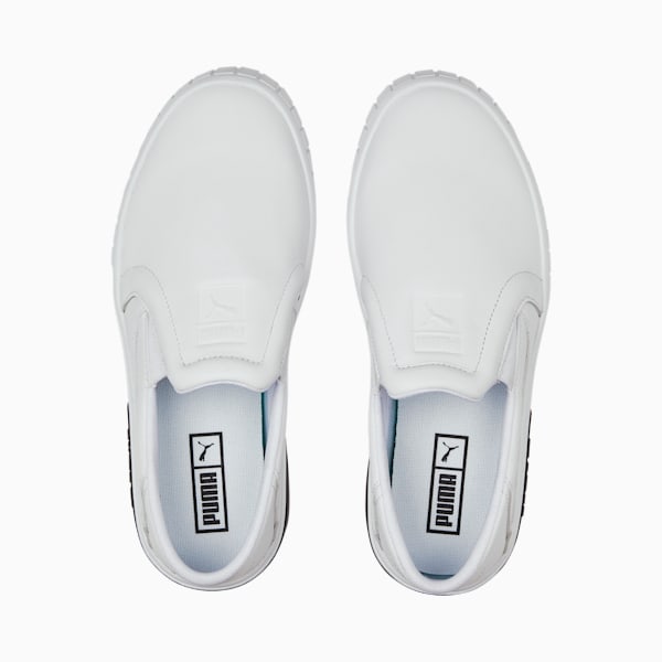 Cali Star Slip-On Leather Sneakers Women, Puma White-Puma Black, large-ZAF