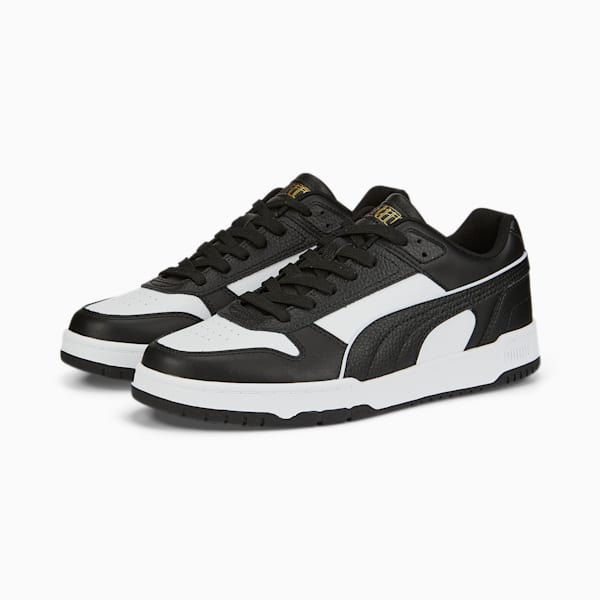 RBD Game Low Sneakers, Puma Black-Puma White-Puma Team Gold, large-ZAF