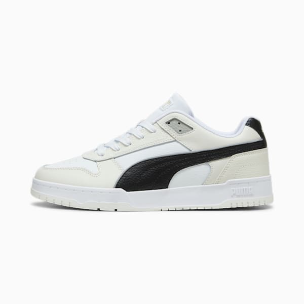 RBD Game Low Sneakers, Puma White-Puma Black-Vapor Gray, large-ZAF