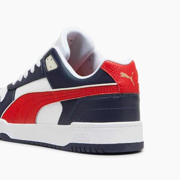 RBD Game Low Sneakers, Puma White-New Navy-For All Time Red, large-ZAF