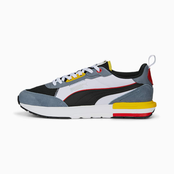 Zapatillas PUMA R22 ADP, Gray Tile-PUMA Black-PUMA White-Pelé Yellow, large-ARG