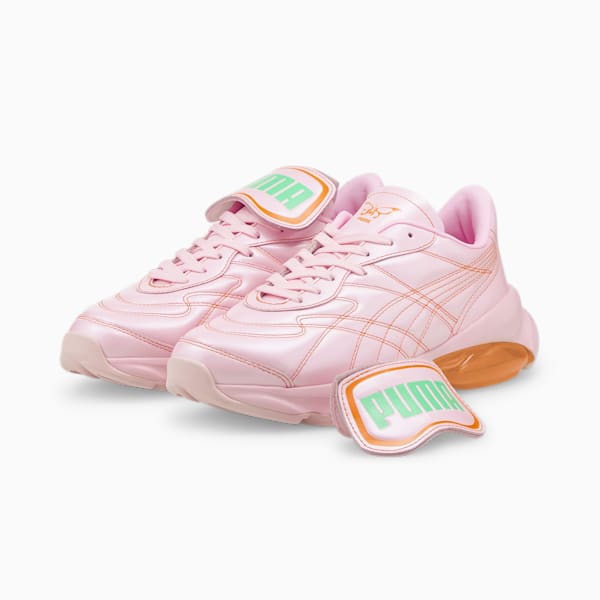 PUMA x DUA LIPA Cell Dome King ML Women's Trainers, Pink Lady-Carrot-Irish Green, large-ZAF